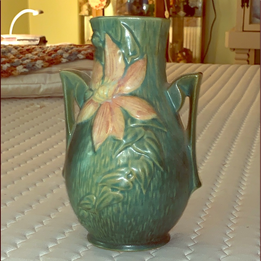 Vintage Roseville pottery vase